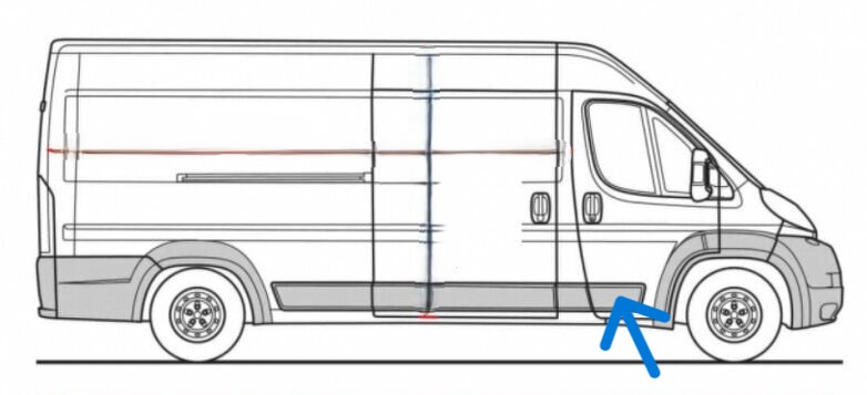 Lita pednch pravch dve ern BOXER JUMPER DUCATO 2014--