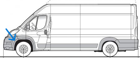 Lita pednho naraznku lev ern BOXER-JUMPER-DUCATO 2014-MAXI