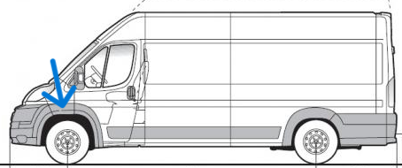 Lita pednho blatnku lev ern BOXER-JUMPER-DUCATO 2014-MAXI
