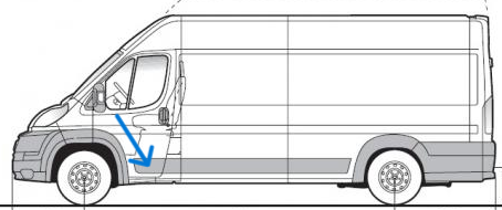 Lita pednch levch dve ern BOXER JUMPER DUCATO 2014--