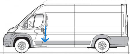 Lita lev ern B-sloupek BOXER-JUMPER-DUCATO 2014-- MAXI