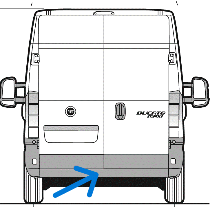 Zadn nraznk stedn ern BOXER JUMPER DUCATO 2014--