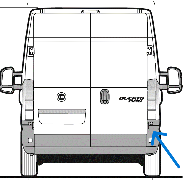 Zadn prav roh nraznku ern 180 BOXER JUMPER DUCATO 2014--